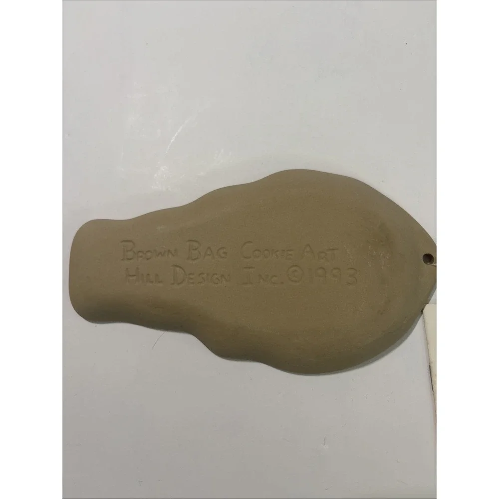 Vintage Brown Bag Cookie Mold Easter Bunny Rabbit W Eggs Hill Design Inc. 1993